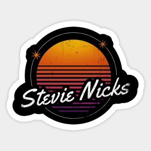 nickd retro dark moon Sticker